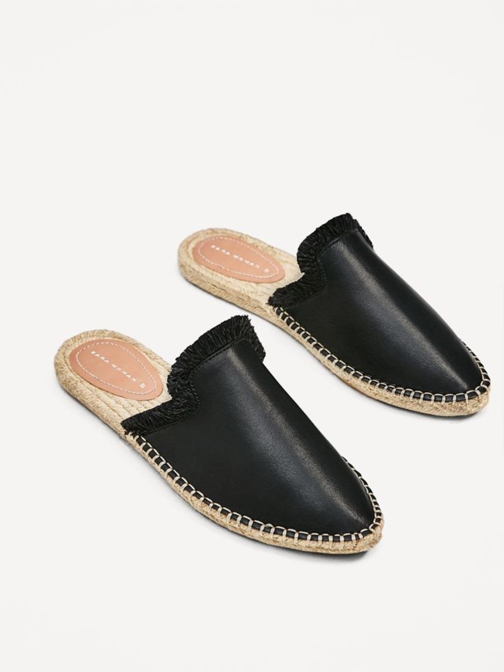 Zara Leather Slingback Espadrilles